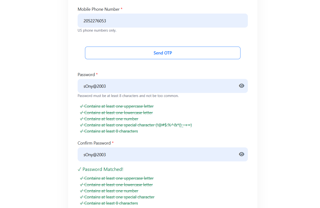 Regiatration Page