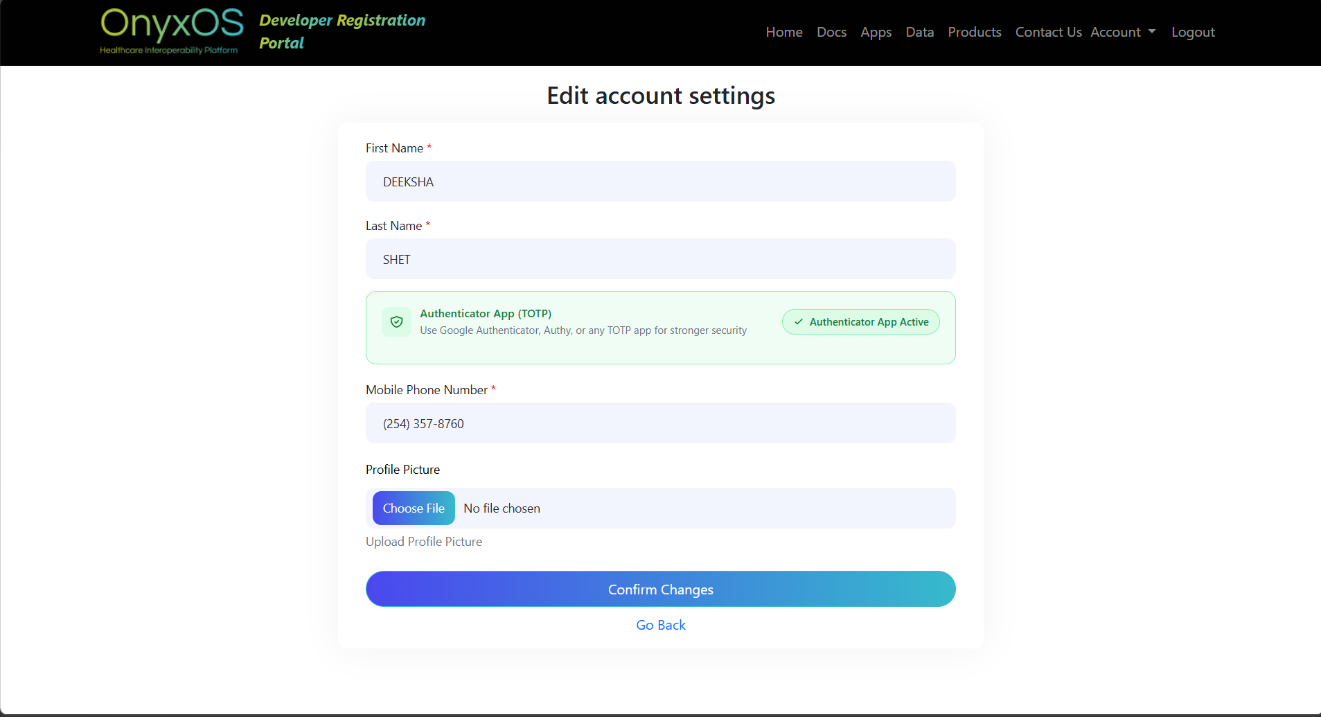 Authenticator App Active