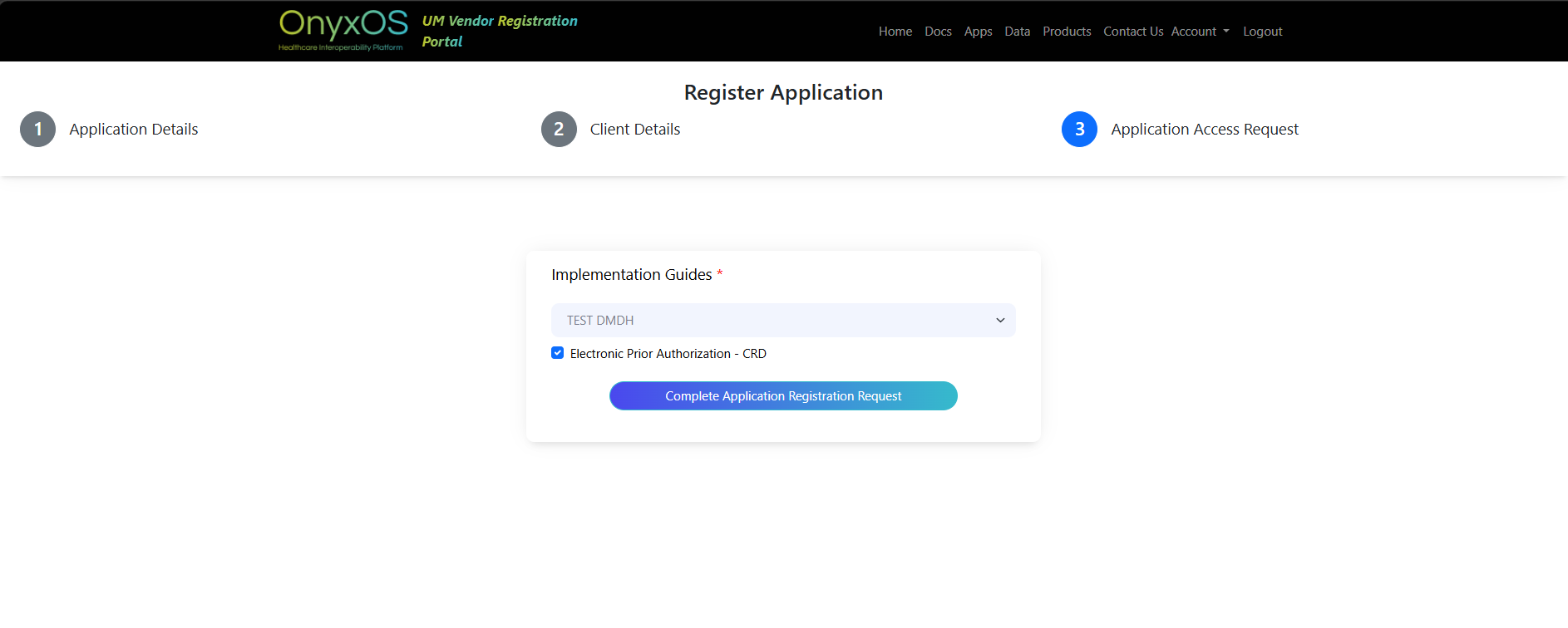 Application access request