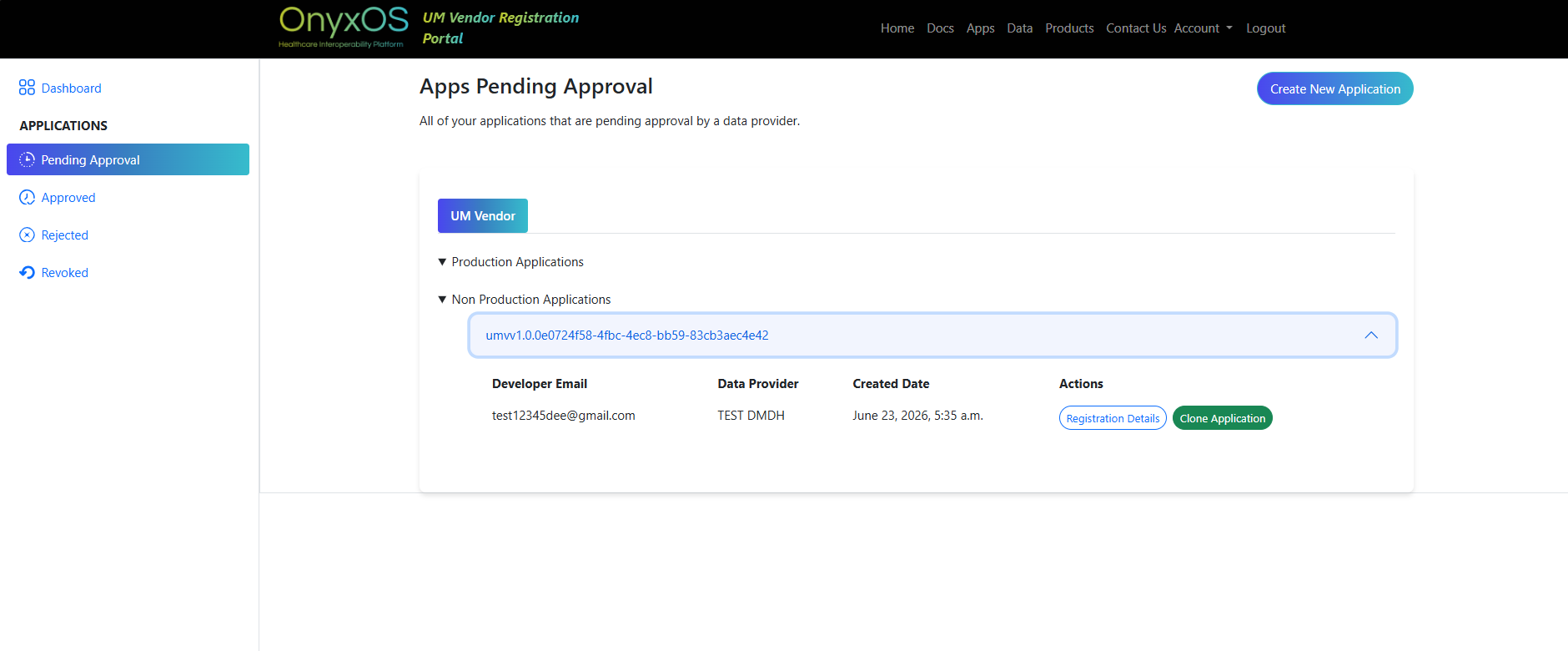 Application pending