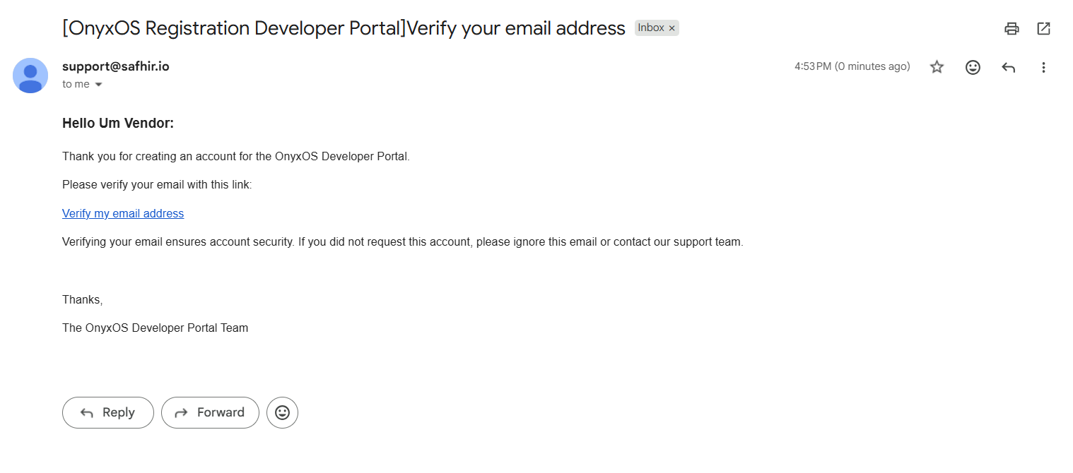 Email verification